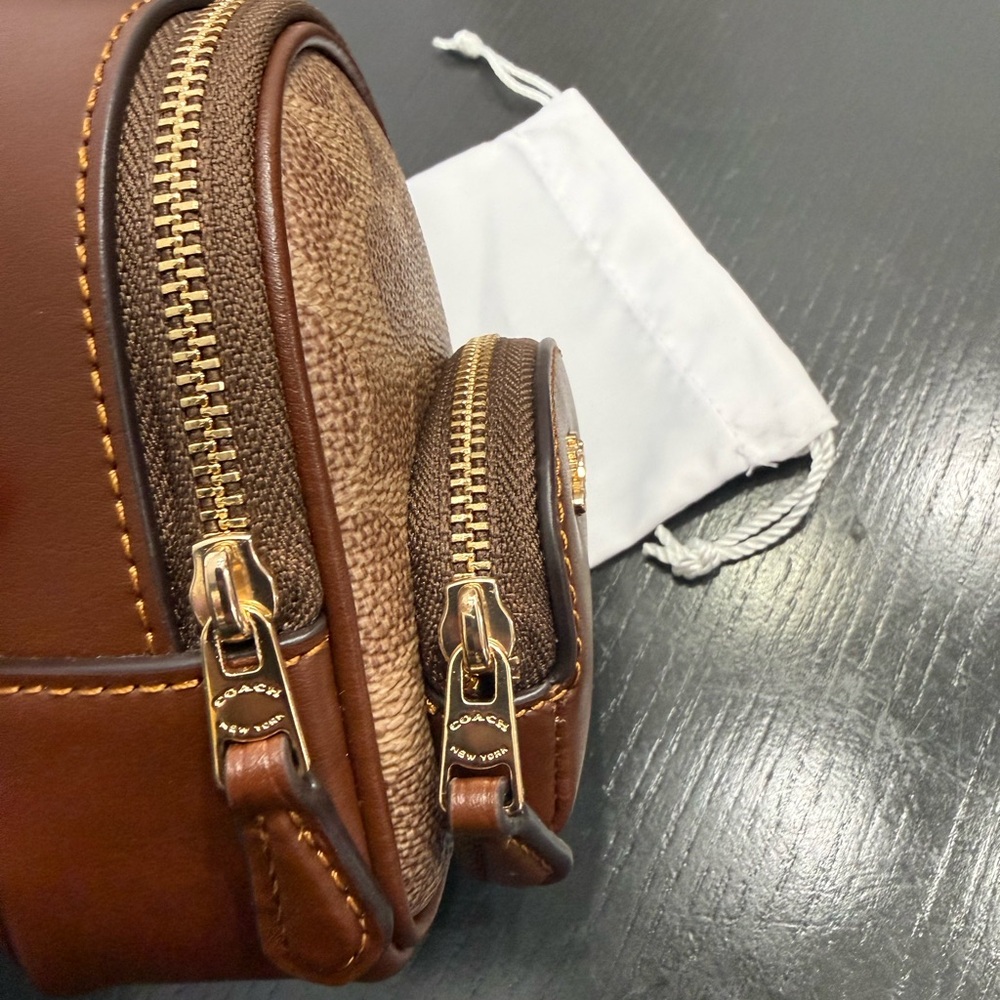 Coach Tan and Brown Mini Backpack Charm - Picture 5 of 9